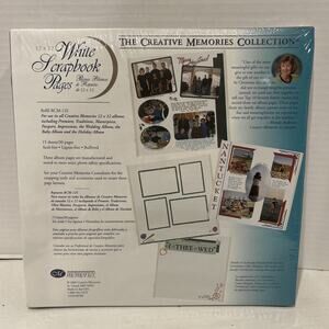 Creative Memories 12 x 12 White Scrapbook Pages Refill 15 Sheets RCM-12S